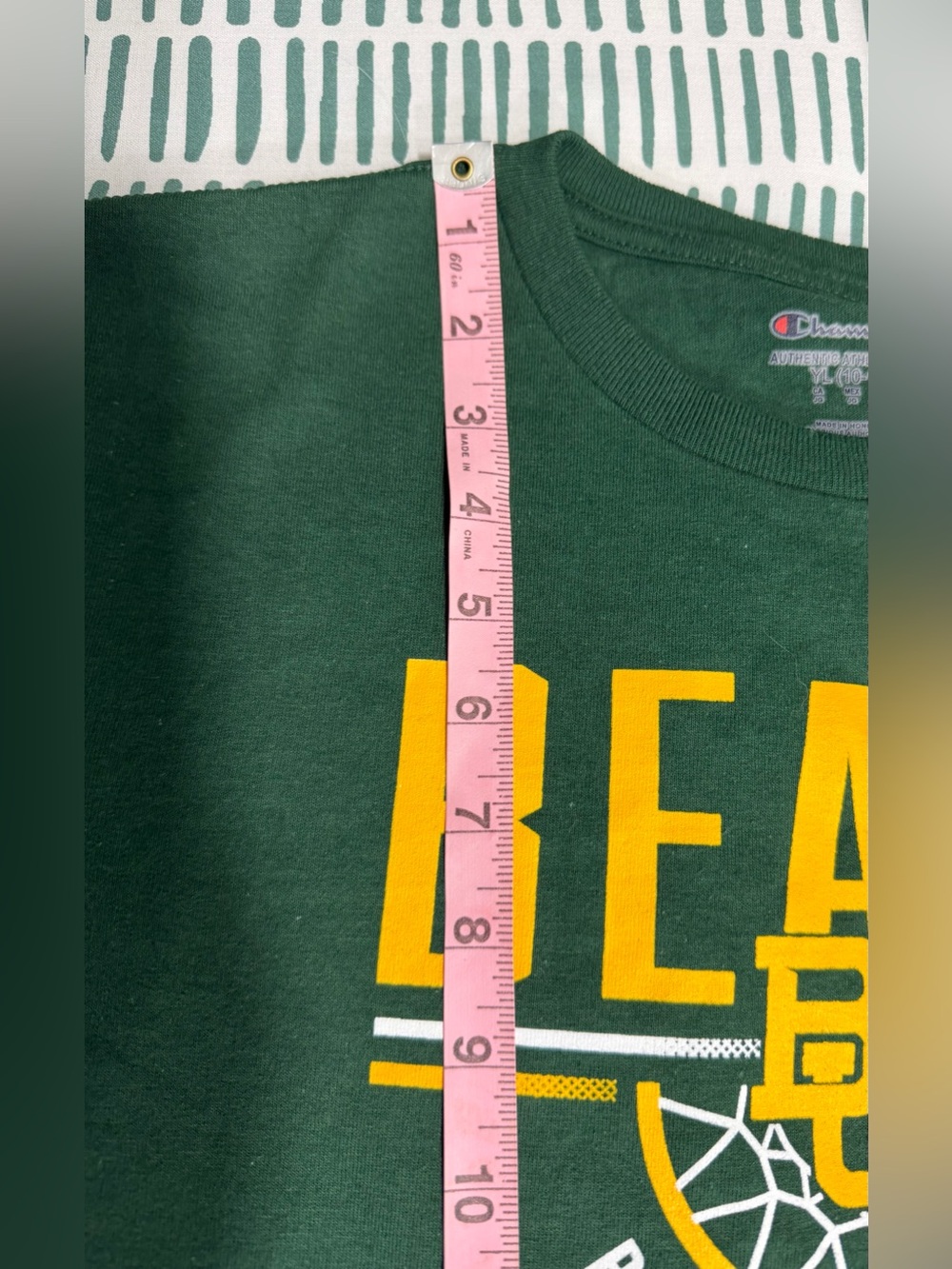 Champion Baylor Bears Basketball Long Sleeve Tee Youth Large NWT Green - Picture 8 of 9